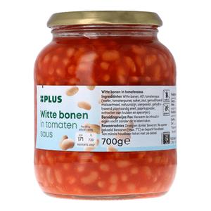 PLUS Witte bonen in tomatensaus Doos pot 720 gram