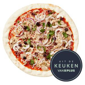 Uit de keuken van PLUS Pizza Tonijn Koud Doos stuk 1 stuks