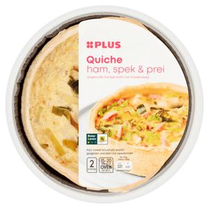 PLUS Quiche ham prei Doos schaal 300 gram