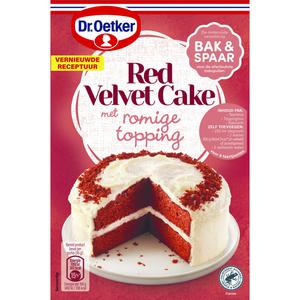 Dr. Oetker Red velvet cake met romige topping