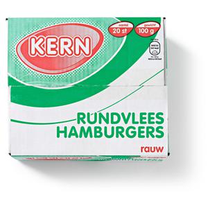 Kern Rundvleeshamburgers rauw