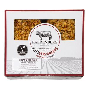 Kaldenberg Vleesvervangers Vegan linzenburger doos 9x100 gram