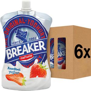 Melkunie Breaker yoghurt aardbei 6-pack