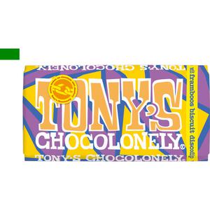 Tony's Chocolonely Wit framboos biscuit discodip