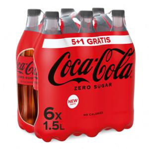 Coca-Cola Zero Sugar 5+1 Gratis PET Fles 6 x 1, 5L