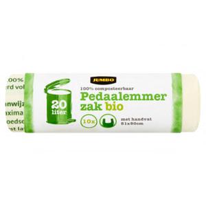 Jumbo Pedaalemmer Zak Biologisch 20 Liter 10 Stuks