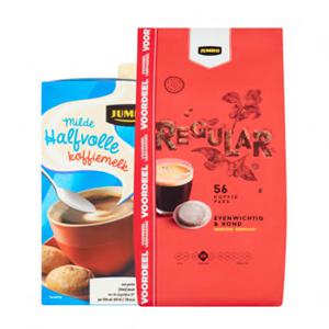 Jumbo Koffie Pads Regular met Koffiemelk