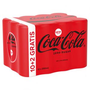 Coca-Cola Zero Sugar 10+2 Gratis 12 x 250ml