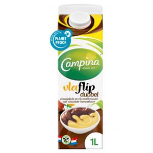 Campina vlaflip chocolade-vanille 1L