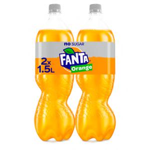 Fanta Zero Sugar Orange PET Fles 2 x 1, 5L