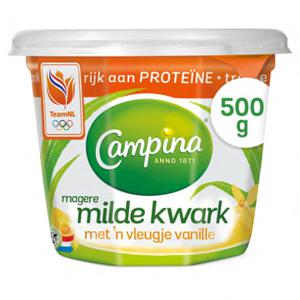 Campina magere kwark met een vleugje vanille 500g