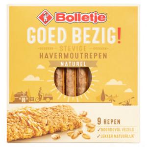 Bolletje Goed Bezig! Stevige Havermoutrepen Naturel 9 Stuks 210g