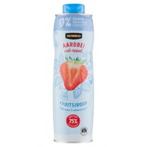 Jumbo Fruitsiroop Aardbei met Appel 0% Suiker Toegevoegd 750ML