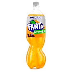 Fanta Orange No Sugar PET Fles 1, 5L