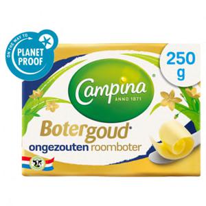 Campina Botergoud Ongezouten Roomboter Wikkel 250g