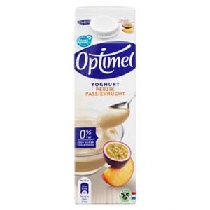 Optimel Magere yoghurt perzik passievrucht 0% vet 1 x 1L