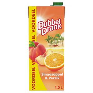 DubbelDrank Sinaasappel & Perzik 1, 5L