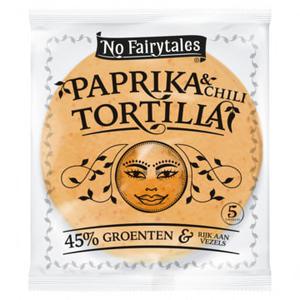 No Fairytales Paprika & Chili Tortilla 5 Stuks 200g