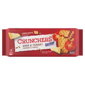 Sultana Crunchers Kaas & Tomaat 5 x 3 Stuks 175g