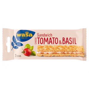 Wasa Sandwich Cheese Tomato & Basil 3 x 40g