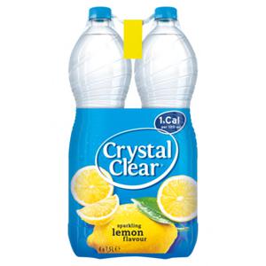 Crystal Clear Sparkling Lemon Multipack Fles 4 X 1,5L