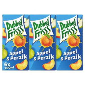 DubbelFrisss Appel & Perzik 6 x 0, 2L