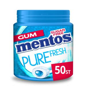 Mentos Kauwgom Pure Fresh Suikervrij Pot 50 stuks 100g