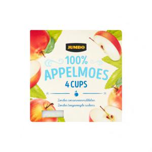 Jumbo 100% Appelmoes 4 x 100g