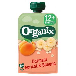 Organix Knijpfruit Havermout, Abrikoos & Banaan 12 Maanden 100g