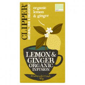 Clipper Organic lemon & ginger tea 1-kops