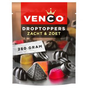 Venco Droptoppers Zacht en Zoet 280g