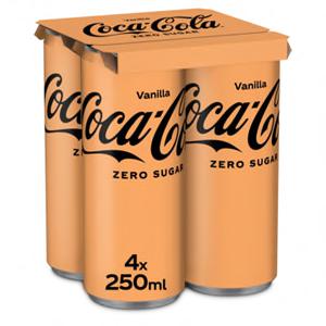 Coca-Cola Zero Sugar Vanilla 4 x 250ml