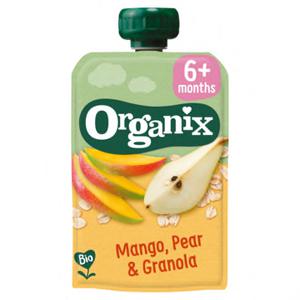 Organix Knijpfruit Mango, peer & granola 6mnd