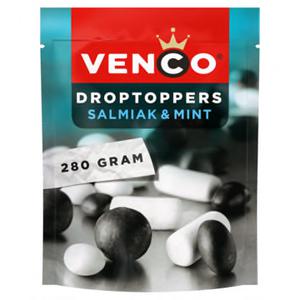 Venco Droptoppers Salmiak en Mint 280g