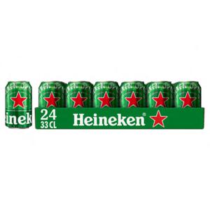 Heineken Premium Pilsener Bier Blik 24 x 33 cl Tray