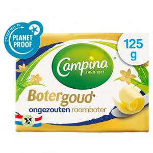 Campina Botergoud Ongezouten Roomboter Wikkel 125g