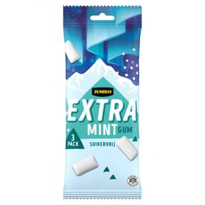 Jumbo Extra Mint Gum Suikervrij 3 x 16, 8g