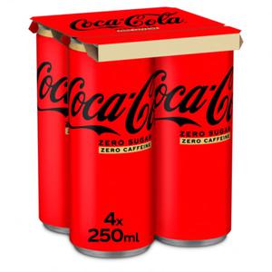 Coca-Cola Zero Sugar Zero Caffeine 4 x 250ml