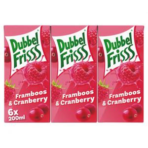 DubbelFrisss Framboos & Cranberry 6 x 0, 2L