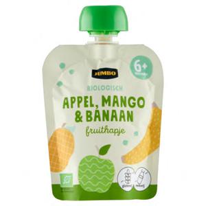 Jumbo Biologisch Fruithapje 6+ Maanden - Appel, Mango & Banaan 90g