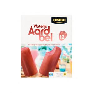 Jumbo Waterijsjes Aardbei 12 Stuks