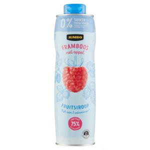 Jumbo Fruitsiroop Framboos met Appel 0% Suiker Toegevoegd 750ml