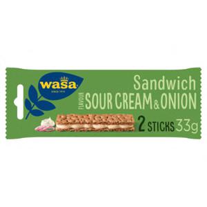 Wasa Sandwich Flavour Sour Cream & Onion 2 Stuks 99g