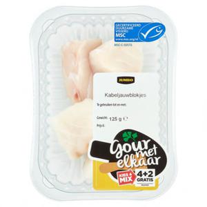 Jumbo Kabeljauwblokjes 125g