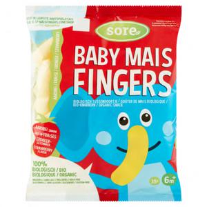 Sore Baby Mais Fingers Aardbei 6m+ 35g