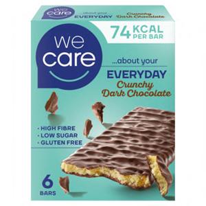 We Care Crunchy Dark Chocolate 6 x 17g