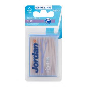 Jordan Dental Sticks Thin Fluoride Mint 100 Stuks