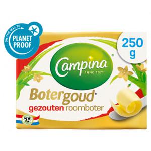 Campina Botergoud Gezouten roomboter Wikkel 250g