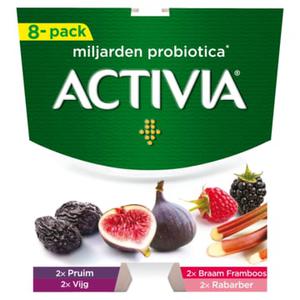 Activia Yoghurt Pruim, Braam Framboos, Vijg, Rabarber 8 x 125g