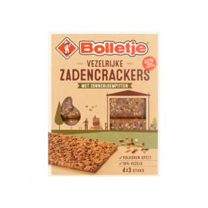 Bolletje Vezelrijke Zadencrackers met Zonnebloempitten 4 x 3 Stuks 265g